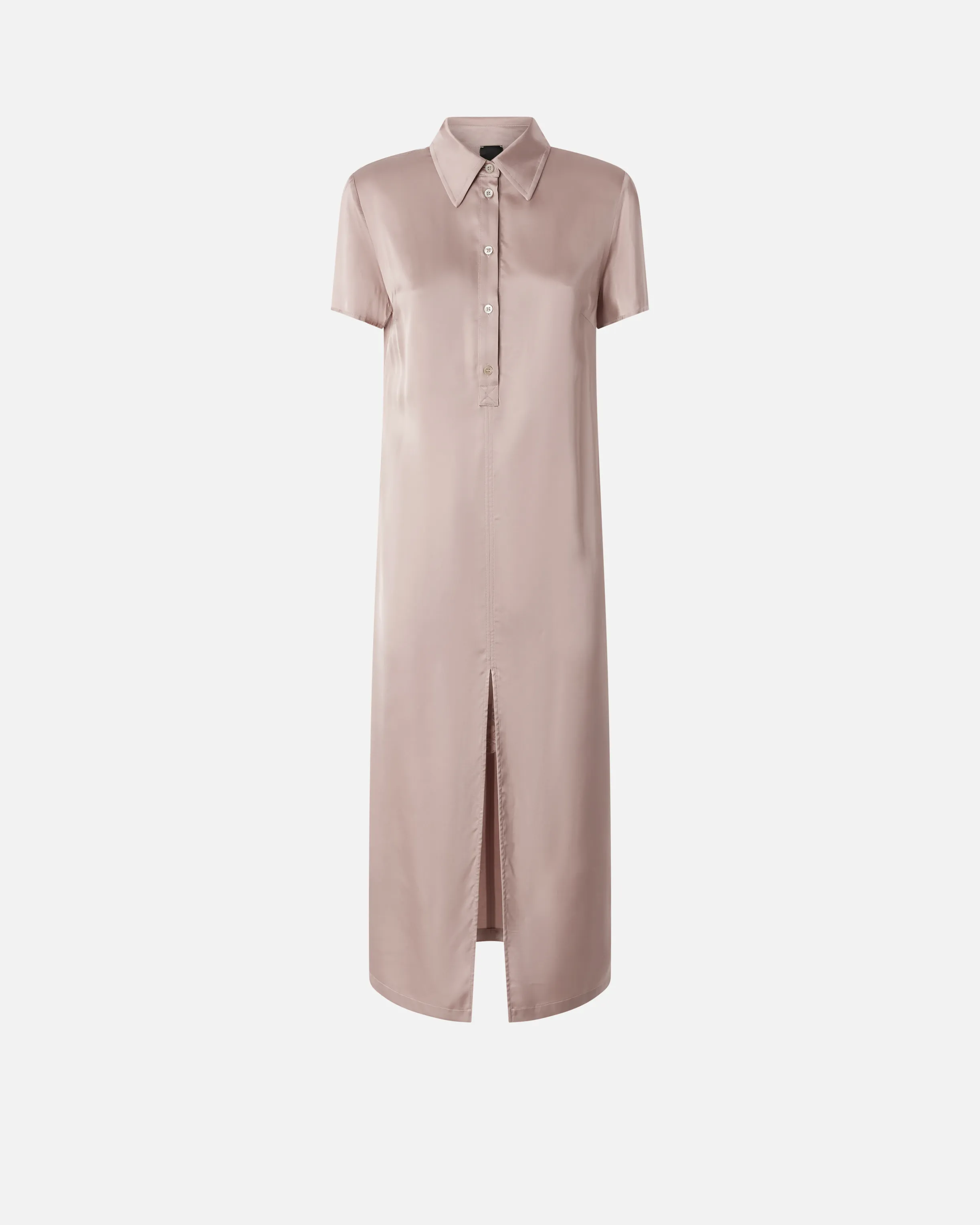  Abito midi a polo in satin lavato    