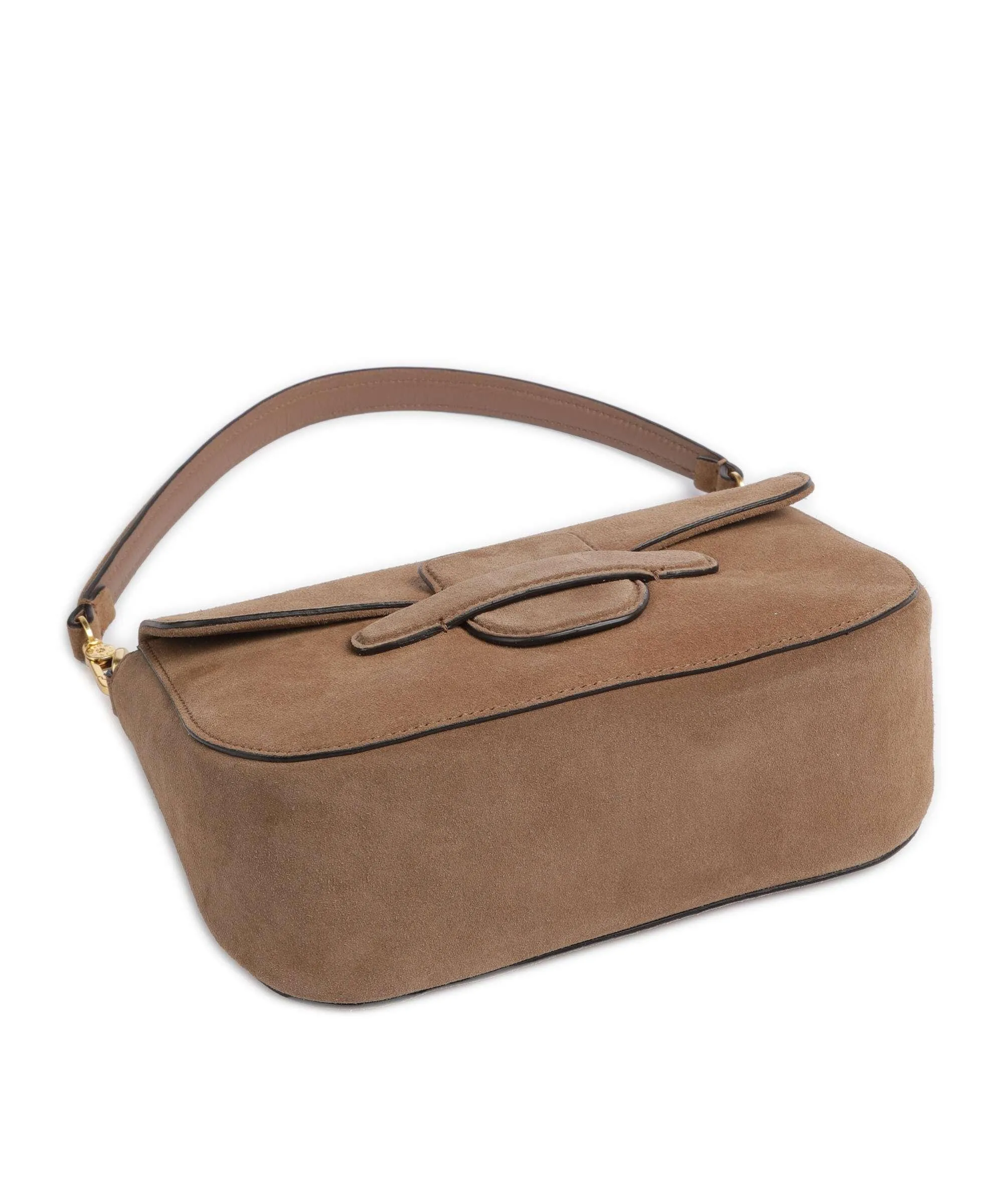  Abro Suede Camilla Borsa a spalla pelle bovina ruvida marrone  