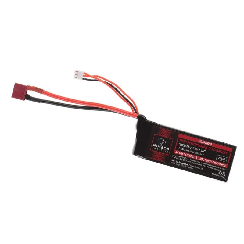 BATTERIA NIMROD LIPO 7,4V 1500mAh 65C GRAPHENE MINI TYPE