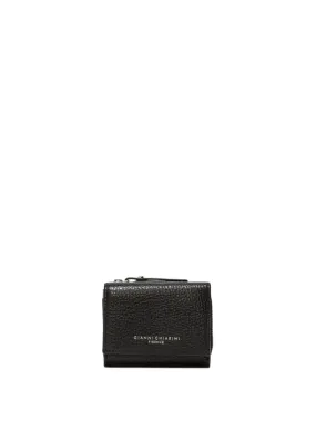 Black leather trifold wallet