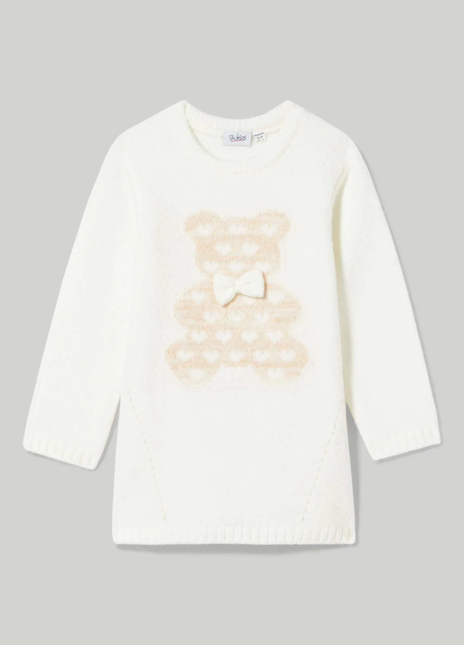 BLUKIDS  Vestito tricot con filo lurex