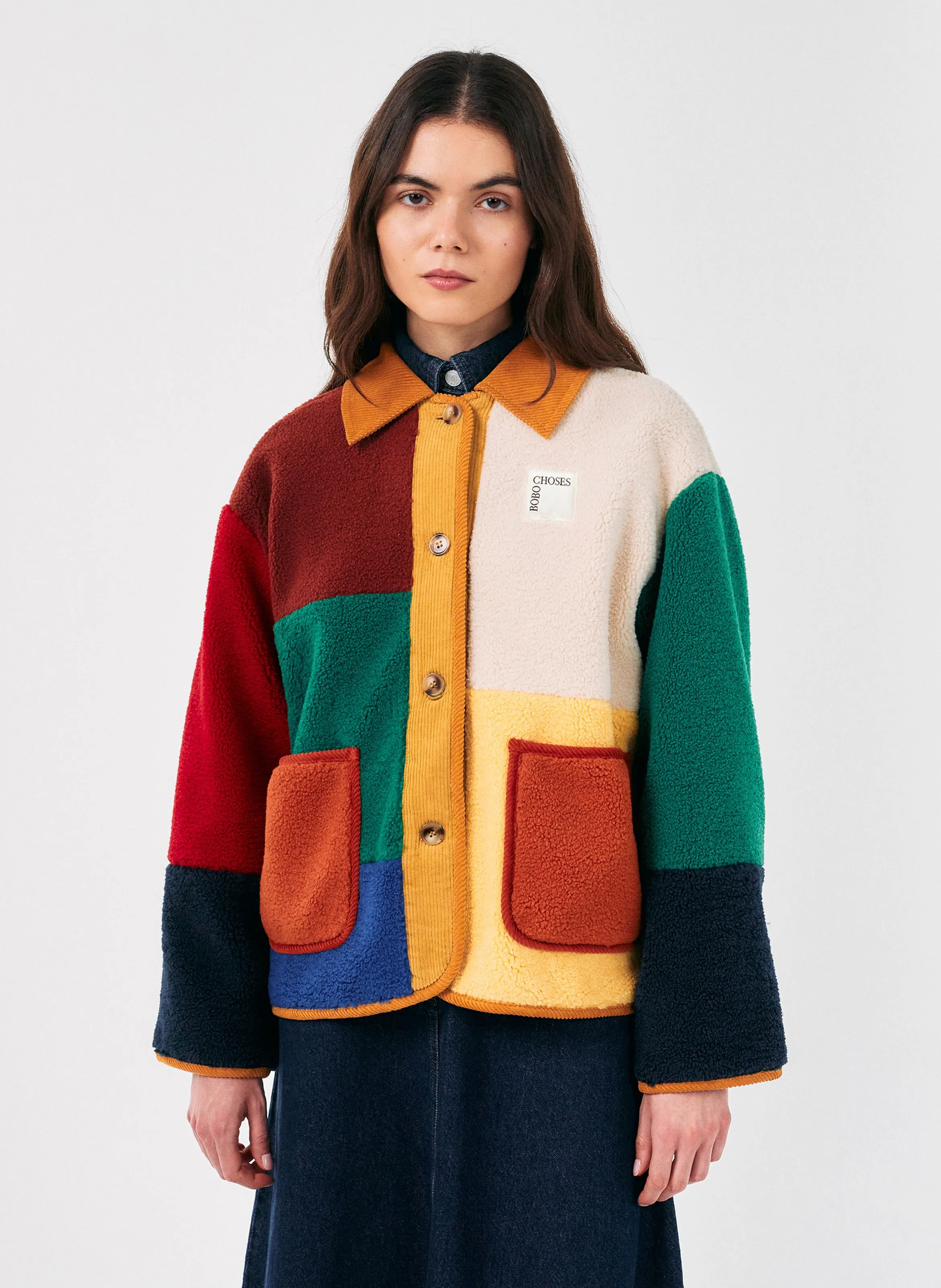  BOBO CHOSES   Giacca collo classico in sherpa | Multicolore
