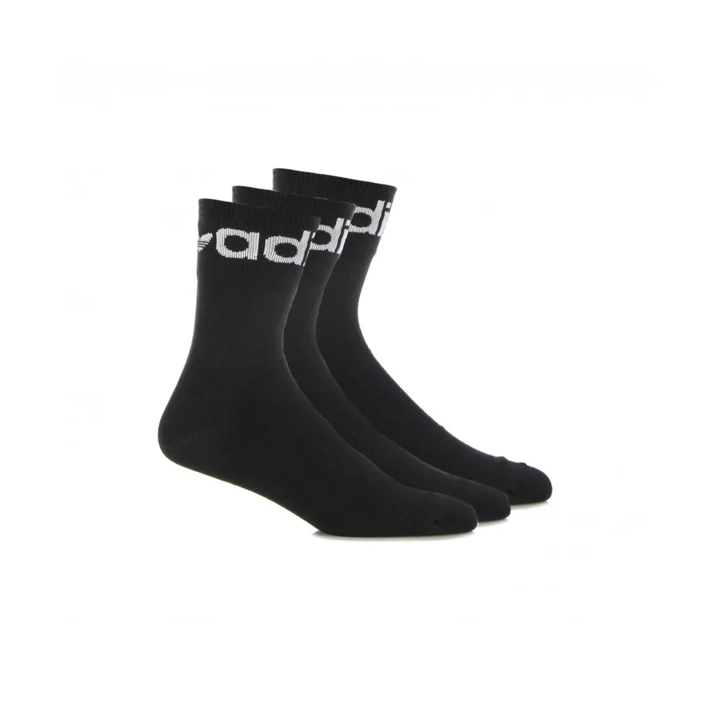 calza media uomo fold cuff crew BLACK/WHITE