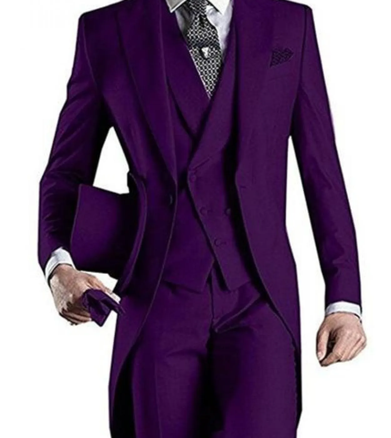 Classic Long Bridegroom Tuxedo Formal Custom Design Tailcoat Men Party Groomsmen Suits For Wedding Tuxedos Jacketpants
