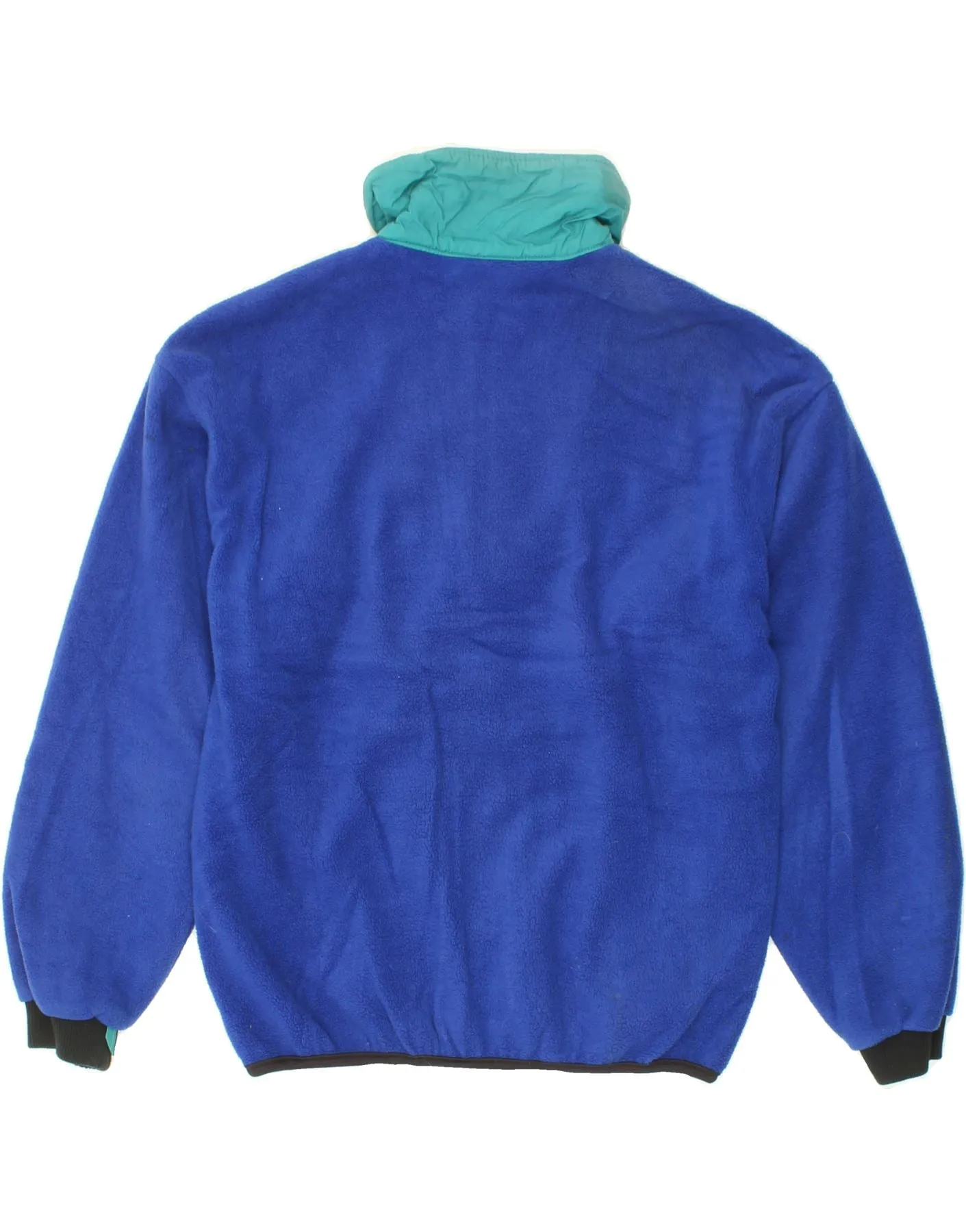 COLUMBIA Womens Fleece Jacket UK 14 Medium Blue Colourblock Polyester