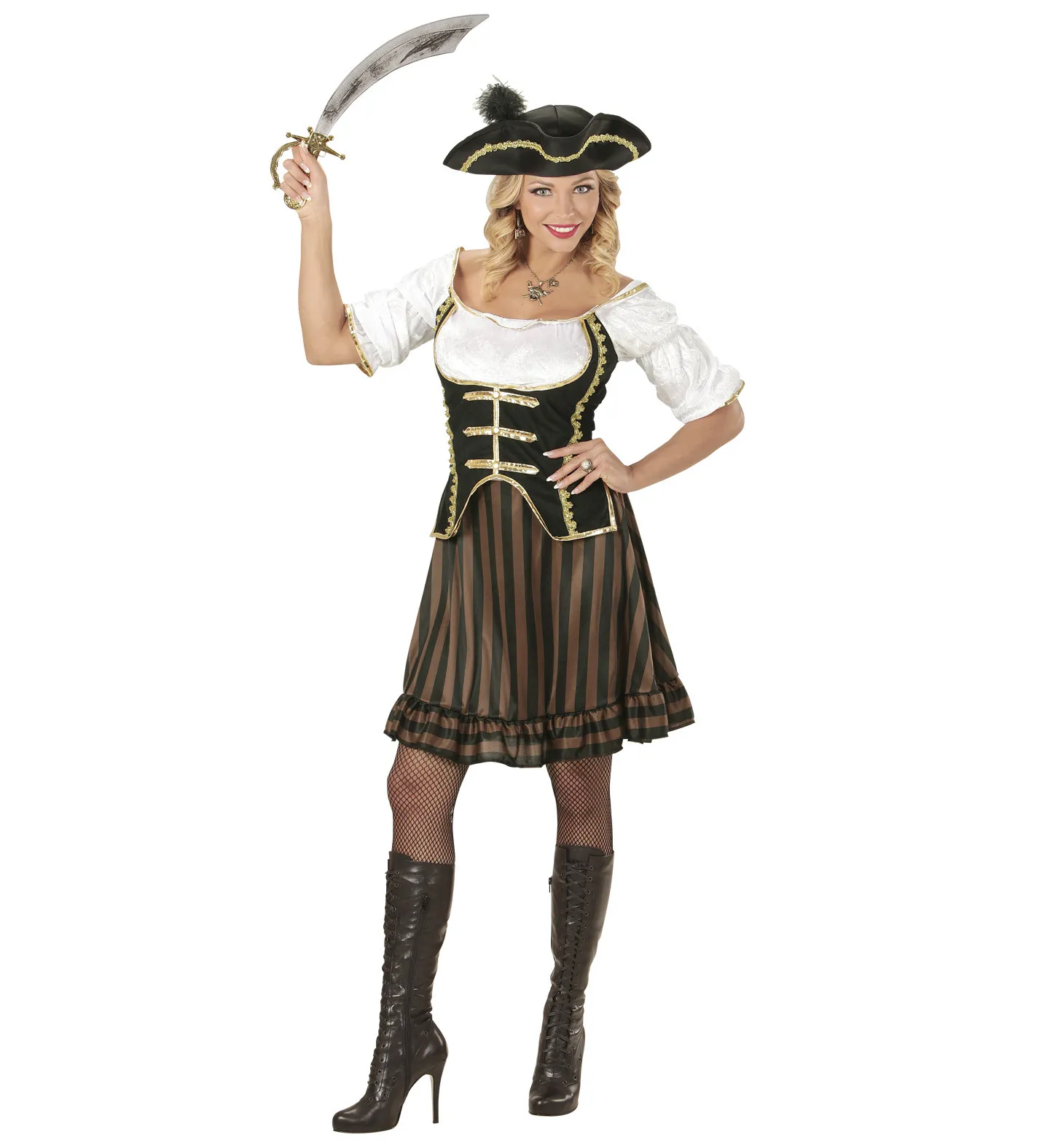 Costume Carnevale Donna  Vestito Pirata PS 24896 Piratessa