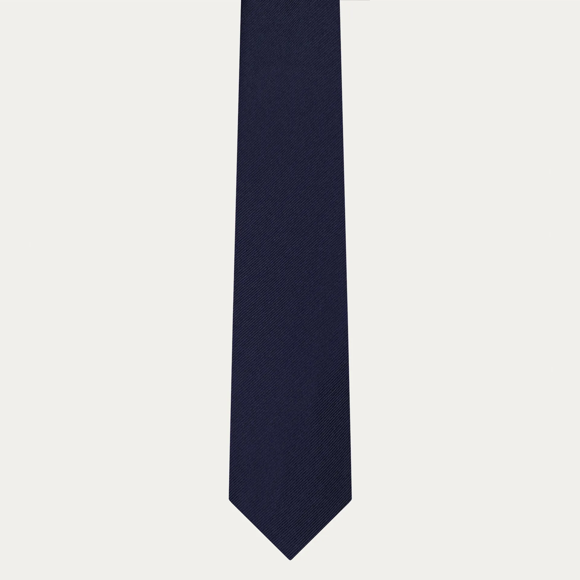 Cravatta blu navy classica in seta