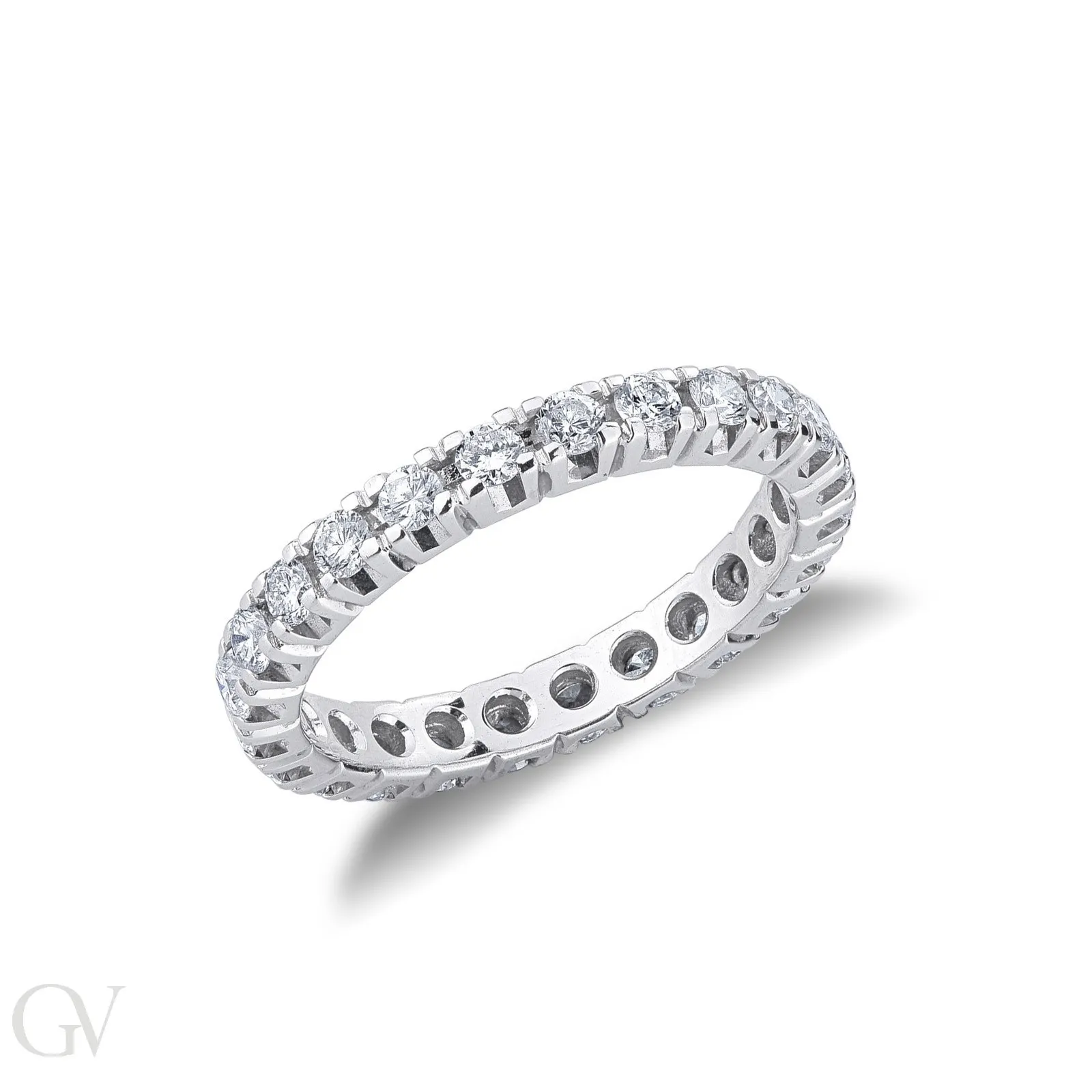 Eternity a griffe in Oro Bianco 18k e Diamanti