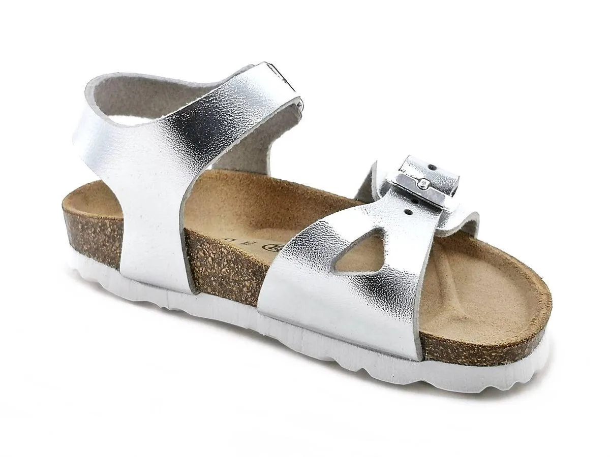 Grunland Junior  ---------    ------------Sandali con fibbia - Argento