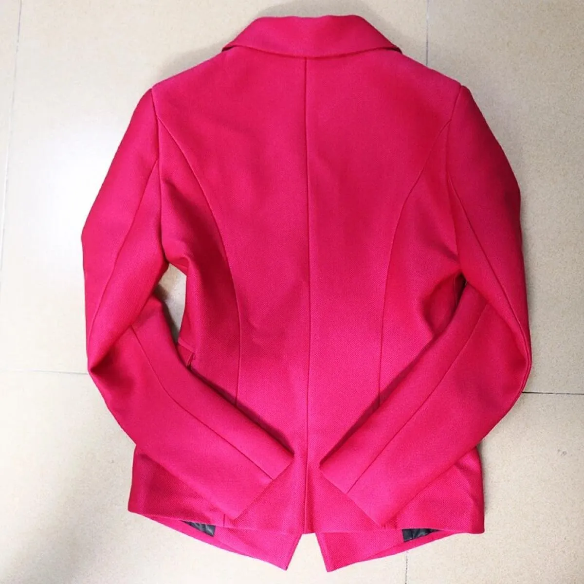 High Street Newest 2022 Designer Jacket Giacca da donna slim fit doppio petto con bottoni a forma di leone Blazer in piqué