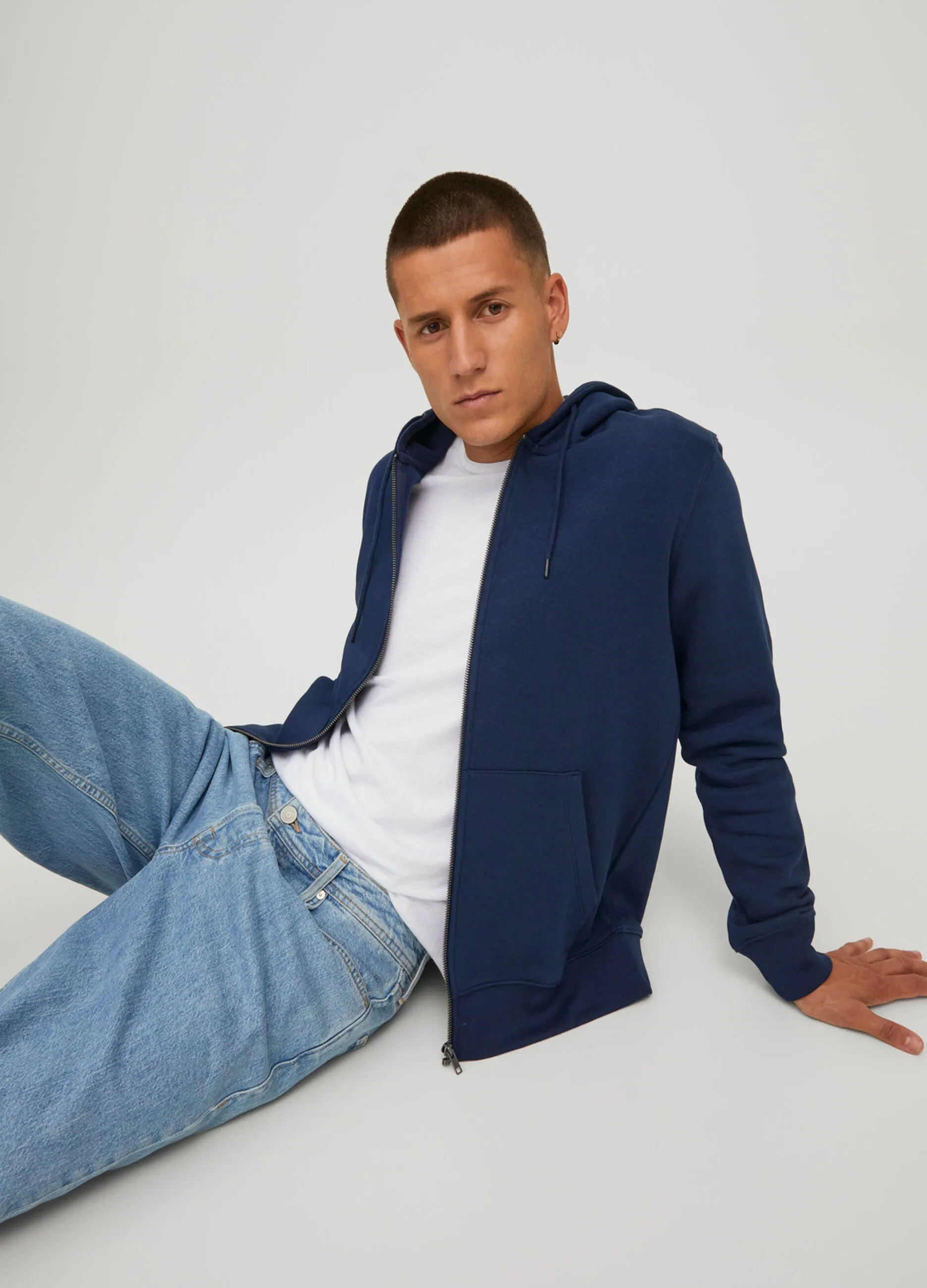 JACK & JONES  Felpa con cappuccio e zip uomo