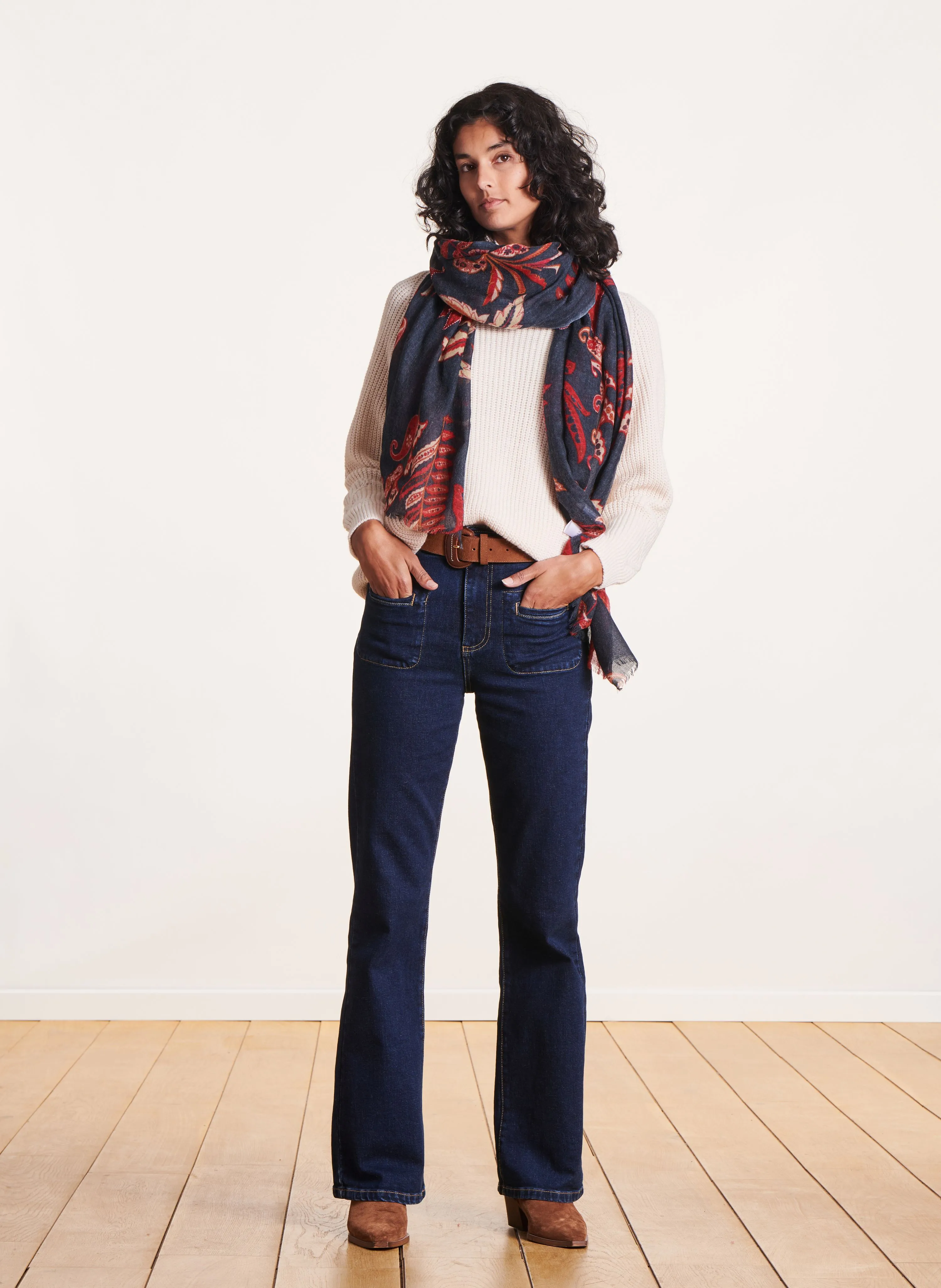  LA FEE MARABOUTEE   Sciarpa in lana stampata | Multicolore