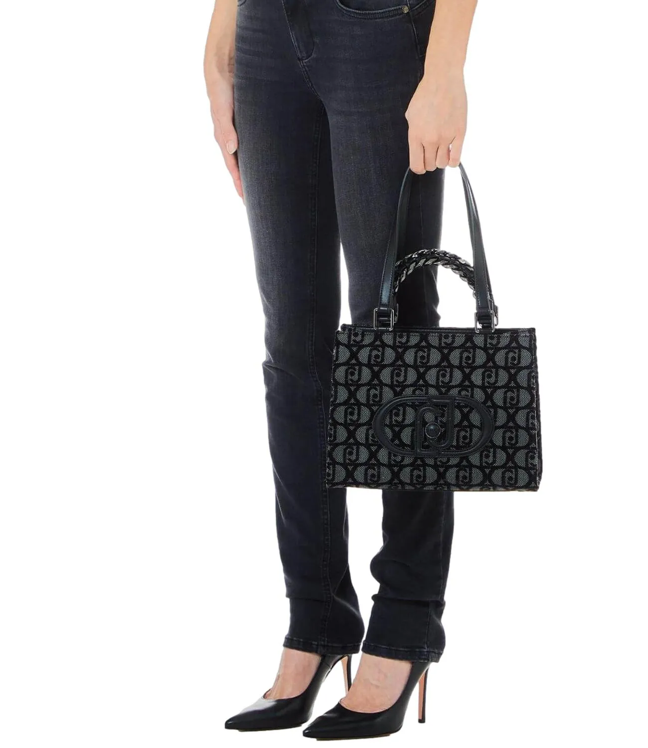 LIU-JO Liu Jo Borsa Jacquard Nero Donna