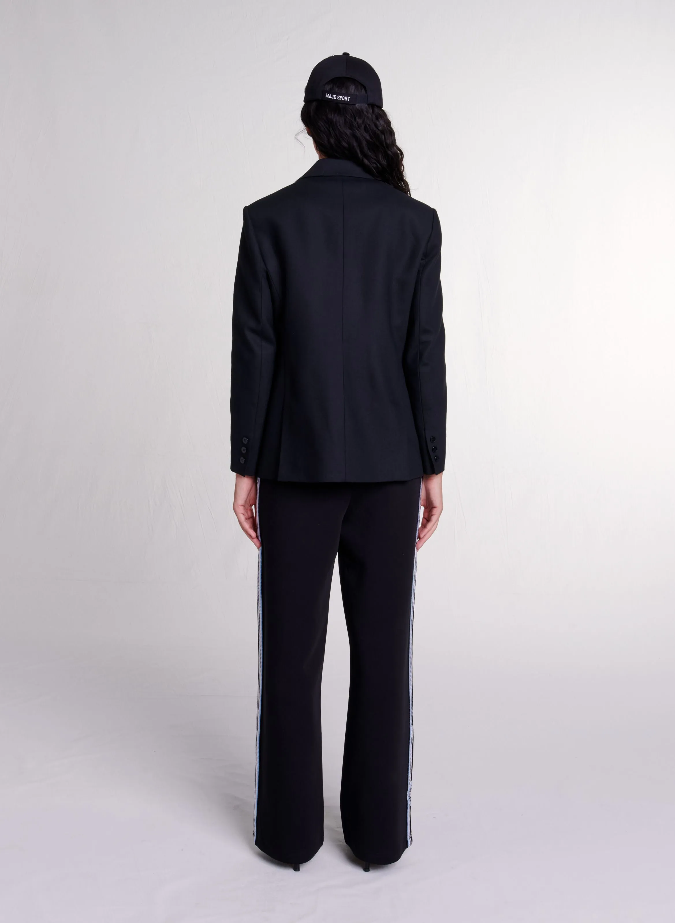  MAJE   Giacca con revers taglio dritto | Nero