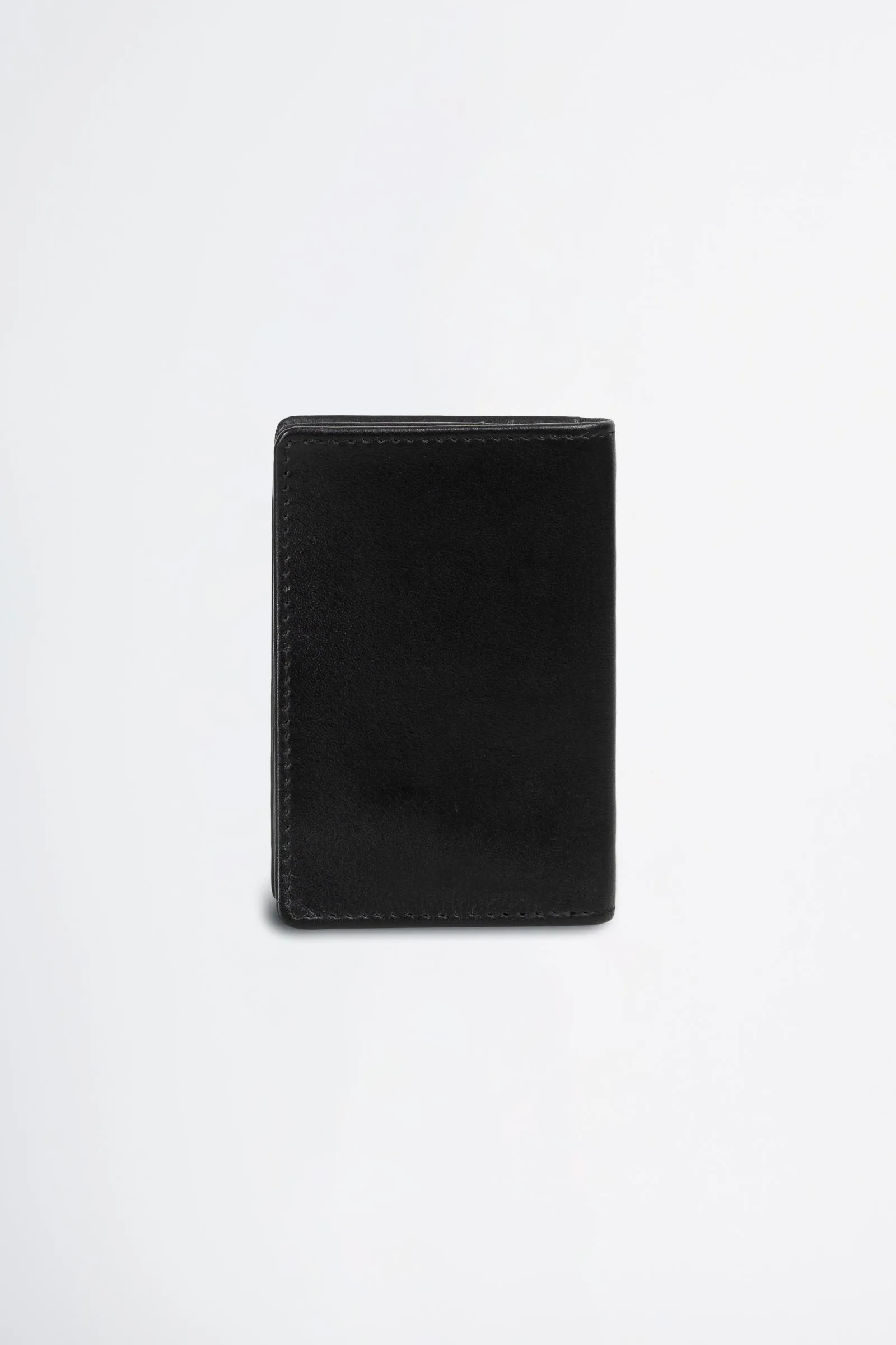 Men leather wallet in solid colour