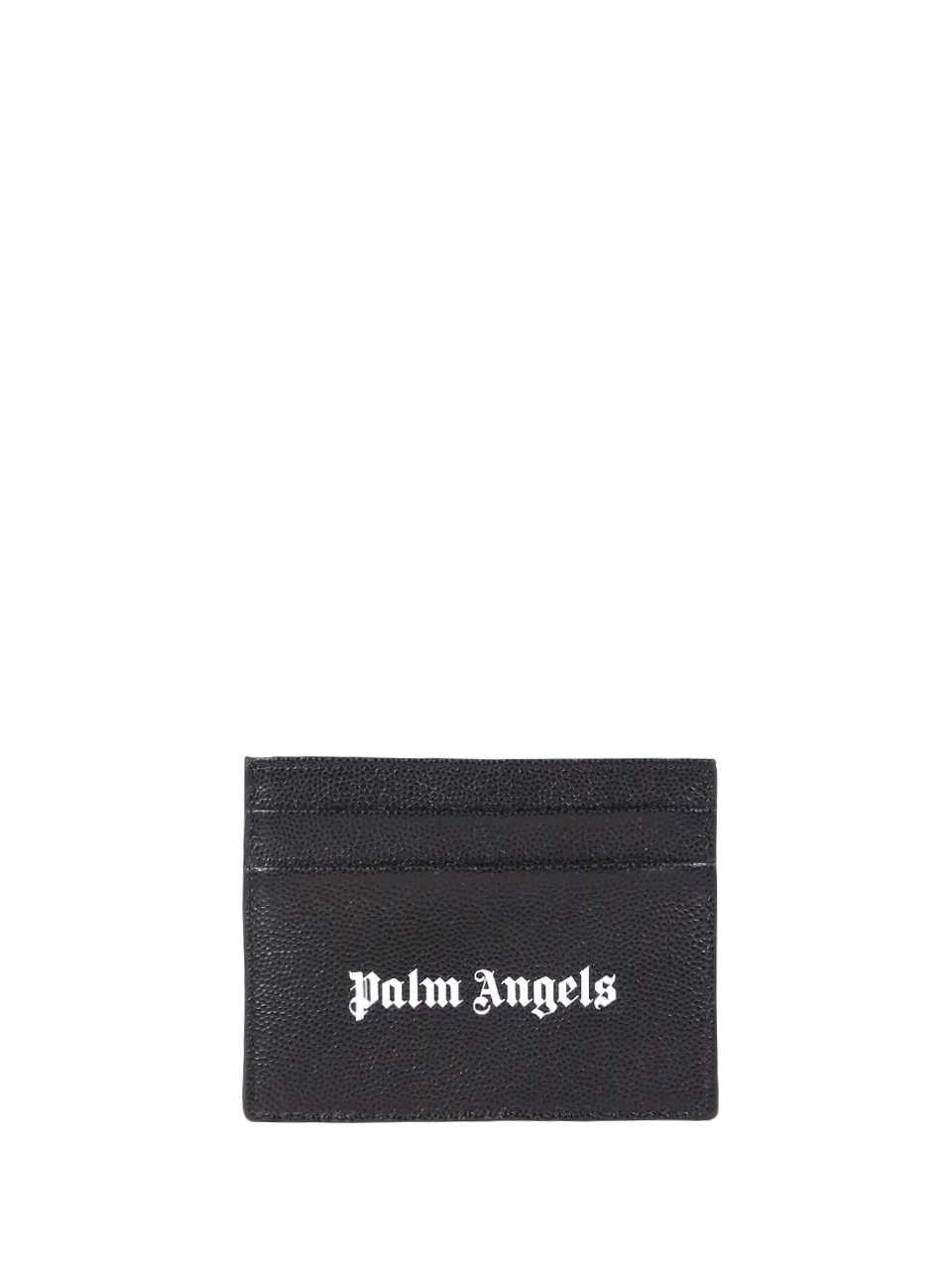 MEN PALM ANGELS BLACK LEATHER CARD HOLDER CAVIAR