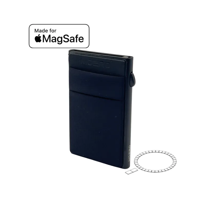 Moero Mini Mag Saffiano Black Portatessere Con Lycra