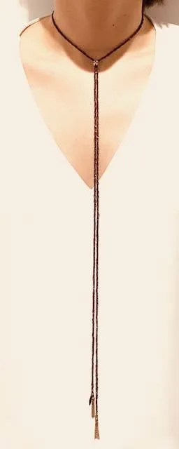 PF MILANOJEWELS  Collana TRES CHIC SLIM  seta duna con argento placcato oro rosa