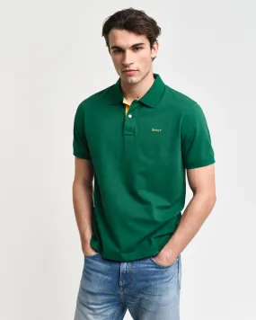 Polo in piqué a contrasto    
