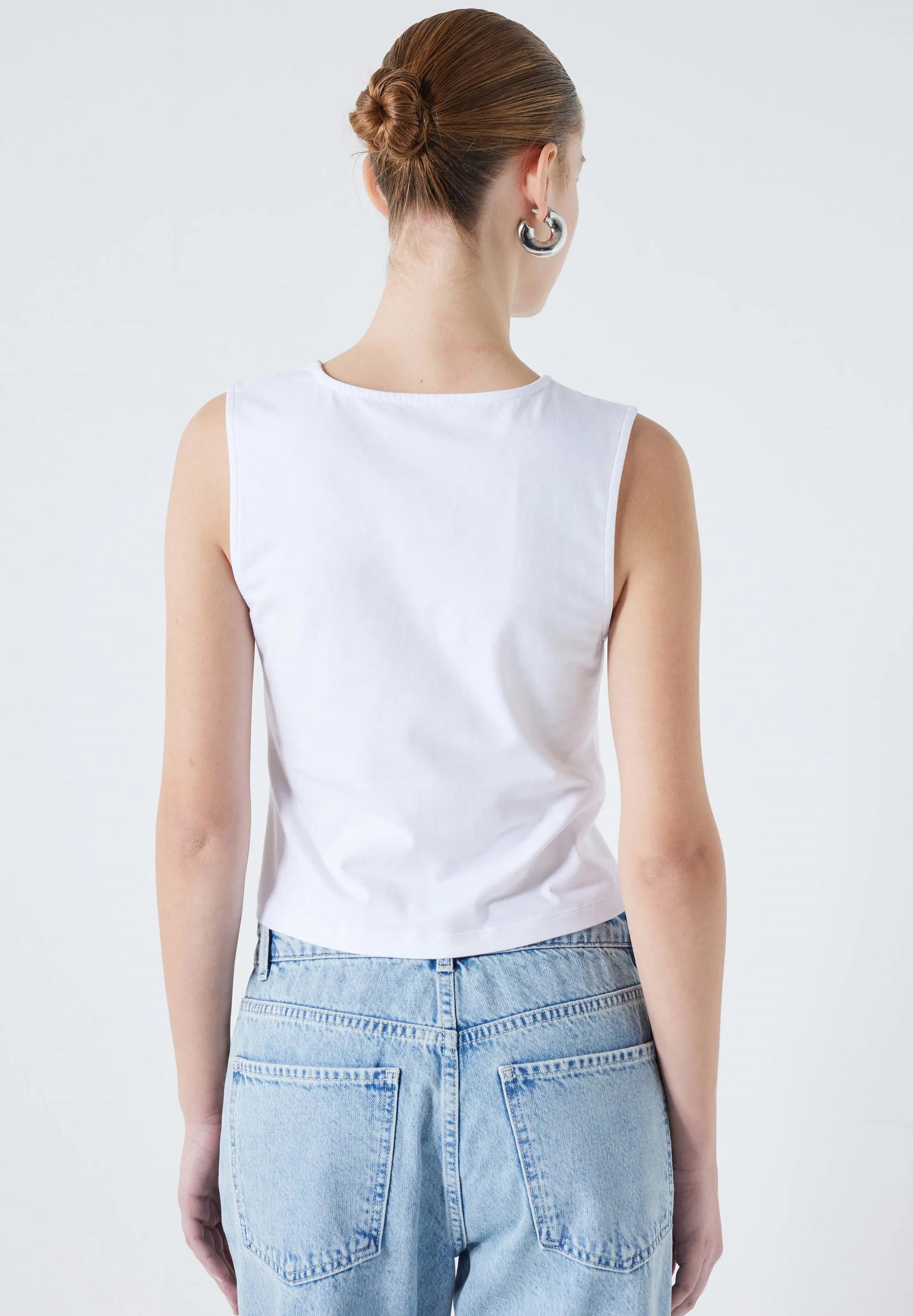 REGULAR FIT WITH STONE ACCESSORIES - Top