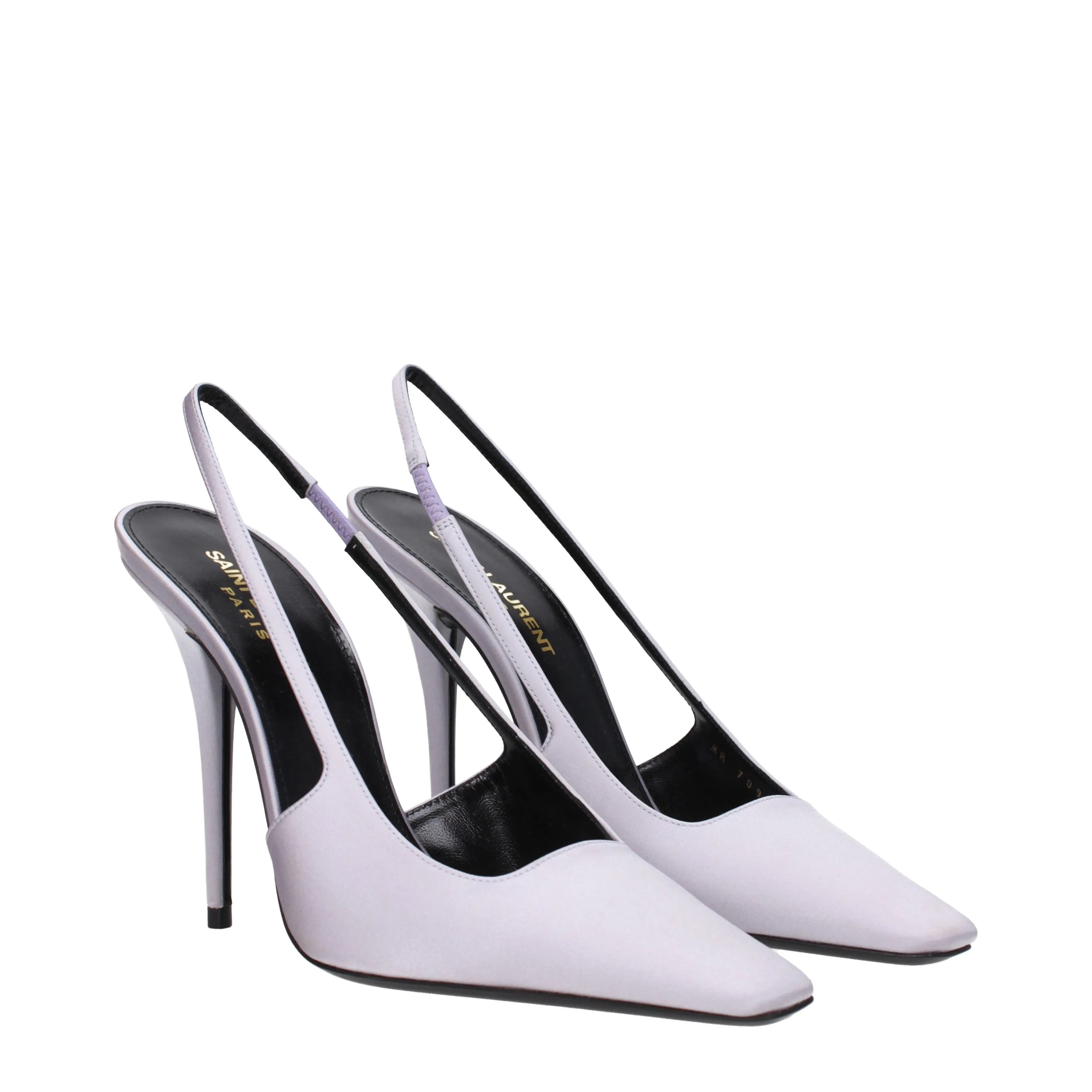 Saint Laurent Sandali Tom Donna Raso Grigio/Lilla