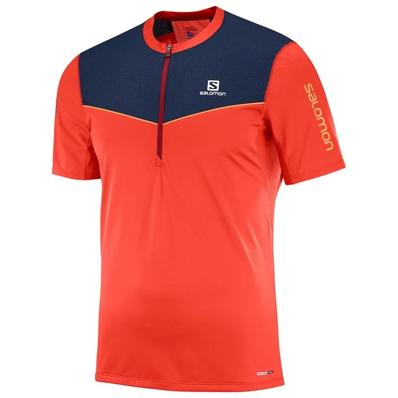 Salomon FAST WING HZ SS TEE M MEN fiery red/black