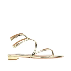 Sandali 'Baia' flat in pelle metallizzata