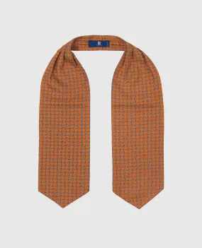 Stefano Ricci Cravatta ascot per bambini in seta arancione con motivo YASNG300