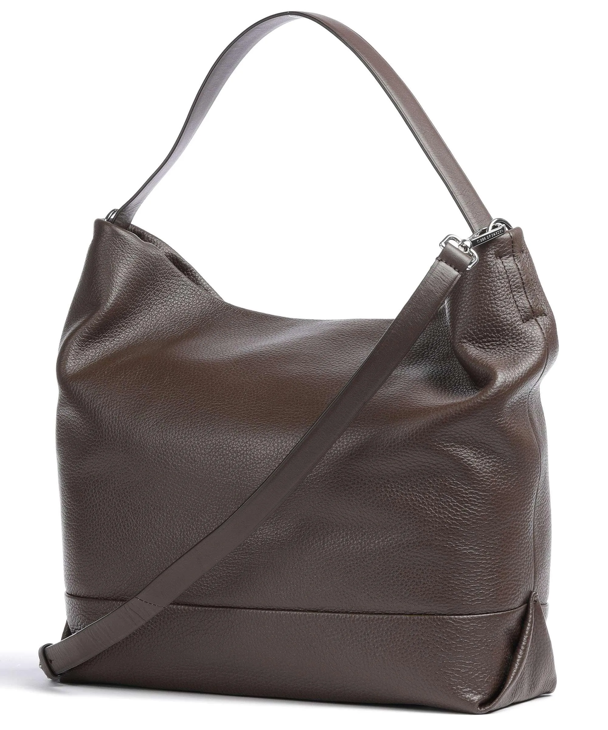  Tiger of Sweden Cesano Borsa hobo pelle di vacchetta grana marrone scuro  