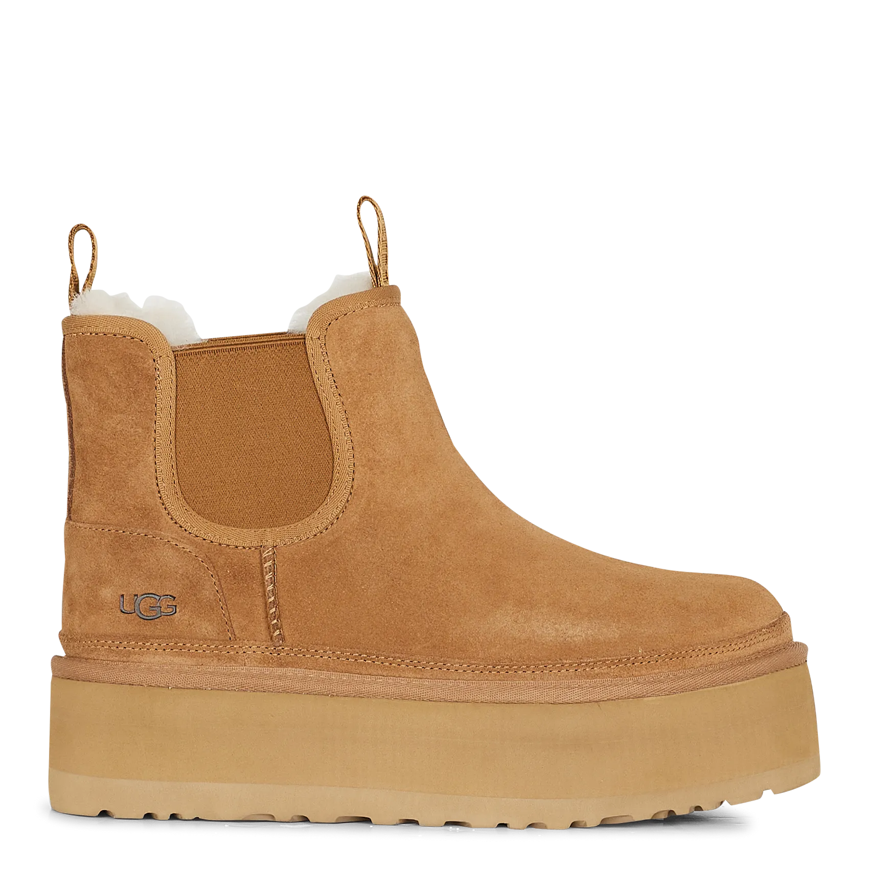  UGG   NEUMEL PLATFORM CHELSEA - Stivali Chelsea in pelle con platform | Marrone