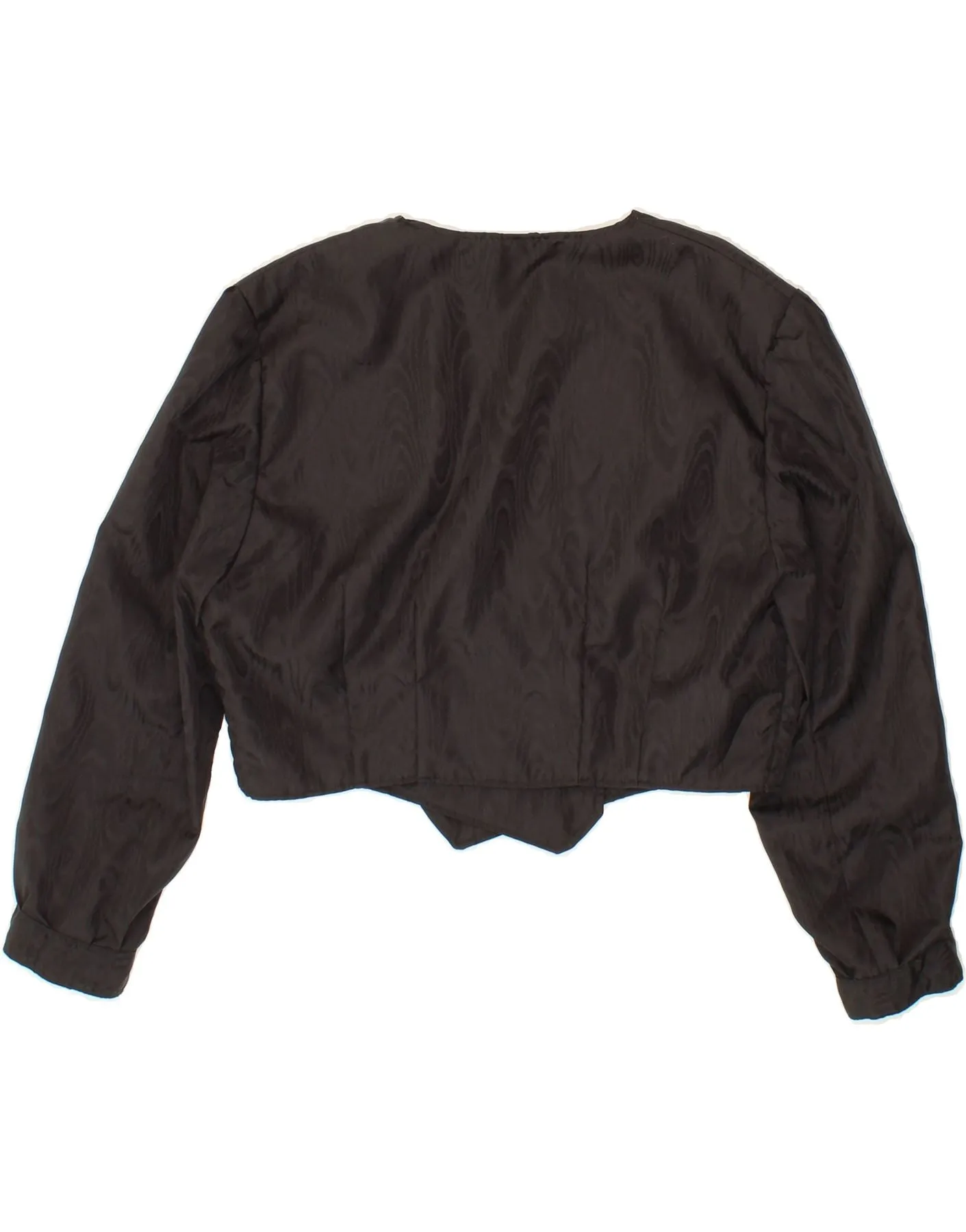 VINTAGE Womens 3/4 Sleeve Bolero Jacket UK 14 Medium Black